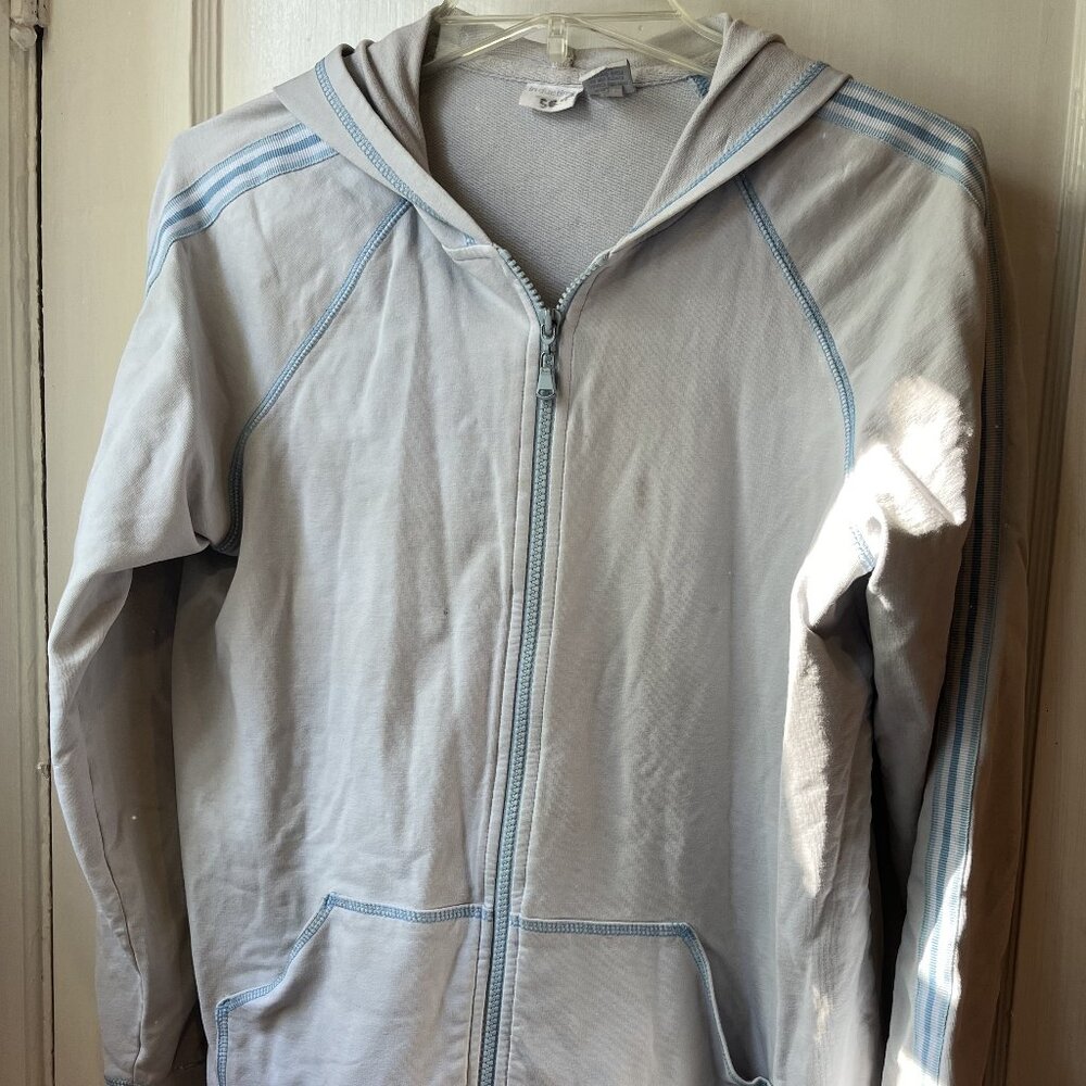 Womens In Due Time Light Blue Hoodie Medium